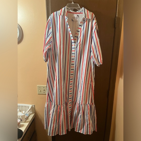 NWT Addison Bay Isle Dress in White Multi - Picture 3 of 10